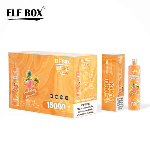 ELF BOX LS15000 Puff Shisha Hookah 0% 2% 5% Nicotine Rechargeable Disposable Vape Wholesale - WINGVAPE - 15