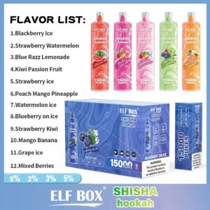 ELF BOX LS15000 Puff Shisha Hookah 0% 2% 5% Nicotine Rechargeable Disposable Vape Wholesale - WINGVAPE - 16