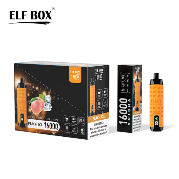 ELF BOX SHISHA 16000 Puffs 0%/2%/3%/5% Nicotine Rechargeable Disposable Vape Wholesale - WINGVAPE - 12