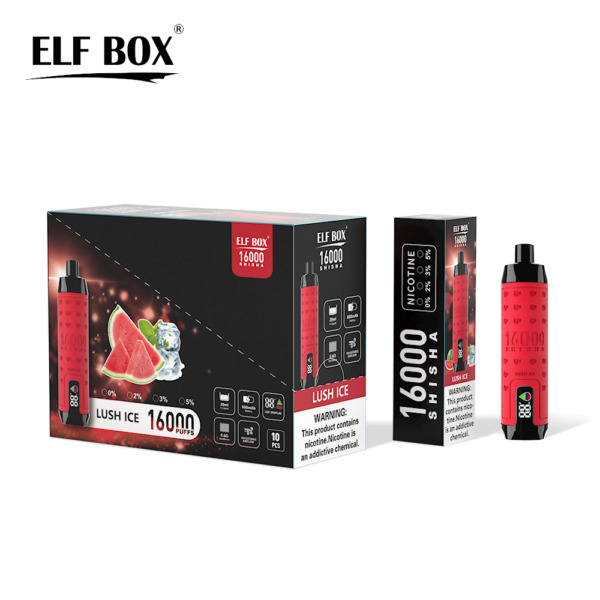 ELF BOX SHISHA 16000 Puffs 0%/2%/3%/5% Nicotine Rechargeable Disposable Vape Wholesale - WINGVAPE - 14