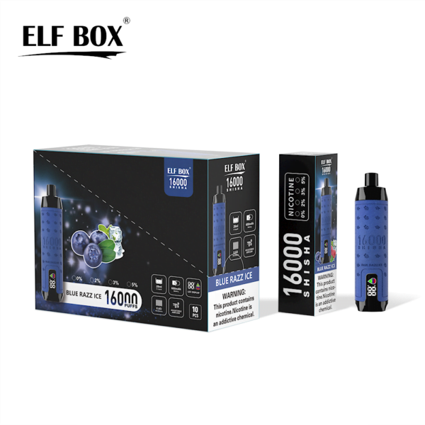 ELF BOX SHISHA 16000 Puffs 0%/2%/3%/5% Nicotine Rechargeable Disposable Vape Wholesale - WINGVAPE - 8