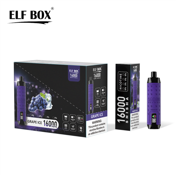 ELF BOX SHISHA 16000 Puffs 0%/2%/3%/5% Nicotine Rechargeable Disposable Vape Wholesale - WINGVAPE - 9