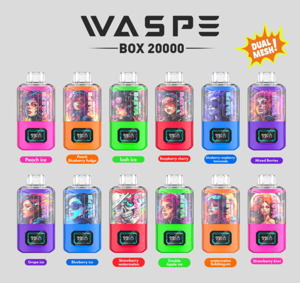 WASPE 20000 PUFFS Dual Mesh Box 0% 2% 3% 5% Nicotine Disposable Vape Wholesale - WINGVAPE - 2