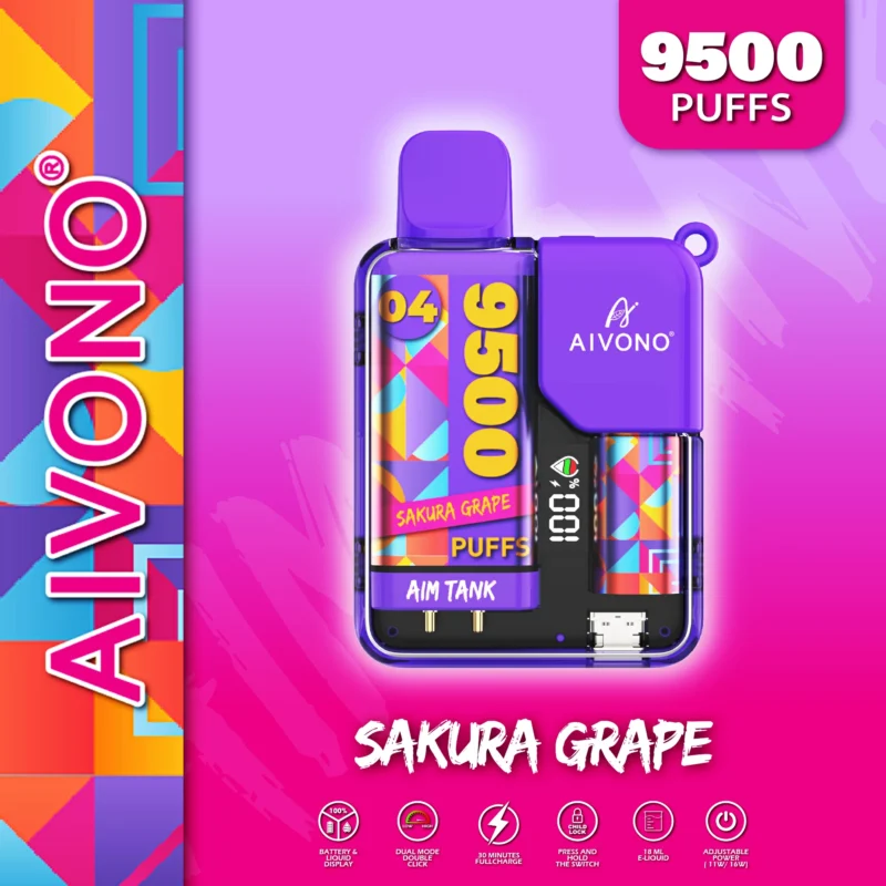 AIVONO AIM TANK 9500 Puffs: resursa dvs. cuprinzătoare pentru vapoare de unică folosință reîncărcabile cu conținut scăzut de nicotină în vrac - WINGVAPE - 9