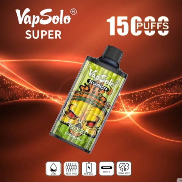 Vapsolo Super 15000 Puffs 2% 5% Alacsony nikotintartalmú Tömeges Vásárlás Újratölthető Eldobható Vapes Pen nagykereskedés - WINGVAPE - 4