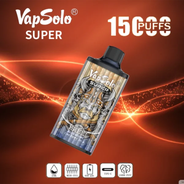Vapsolo Super 15000 Puffs 2% 5% Alacsony nikotintartalmú Tömeges Vásárlás Újratölthető Eldobható Vapes Pen nagykereskedés - WINGVAPE - 15