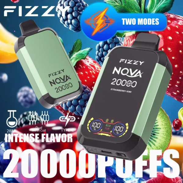 Fizzy Nova 20000 Puffs Dual Mesh 2% 5% Low Nicotine Rechargeable Disposable Vapes Pen Bulk Buy Wholesale - WINGVAPE - 5