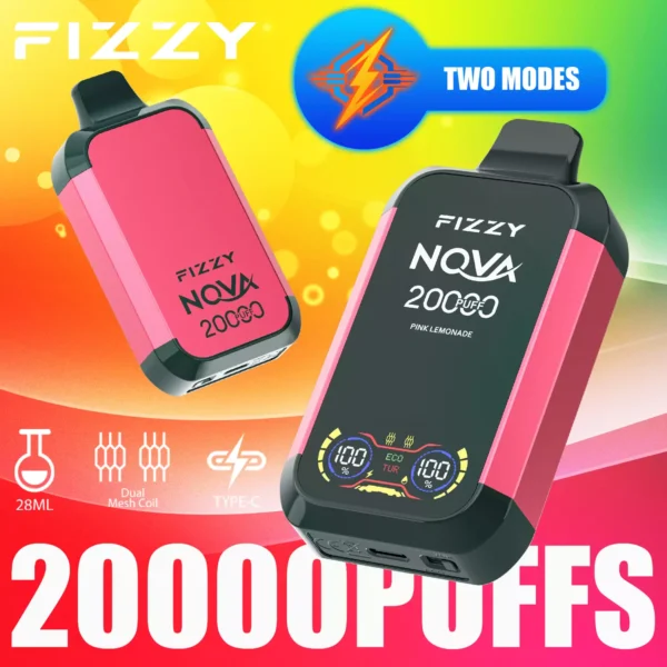 Fizzy Nova 20000 Puffs Dual Mesh 2% 5% Low Nicotine Rechargeable Disposable Vapes Pen Bulk Buy Wholesale - WINGVAPE - 6