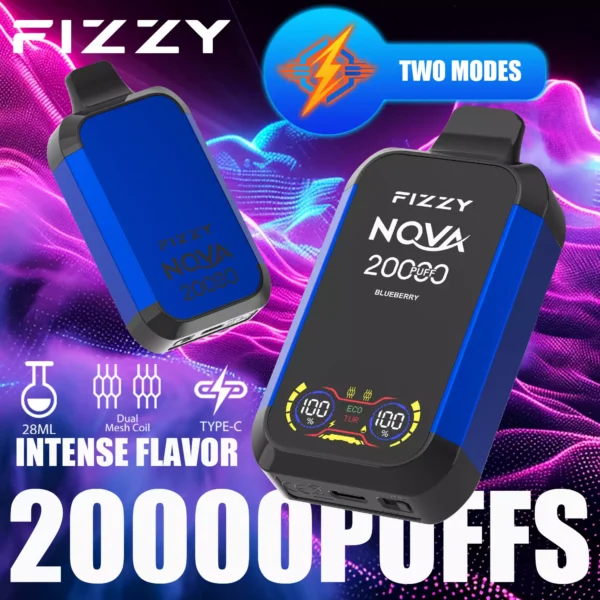 Fizzy Nova 20000 Puffs Dual Mesh 2% 5% Low Nicotine Rechargeable Disposable Vapes Pen Bulk Buy Wholesale - WINGVAPE - 7