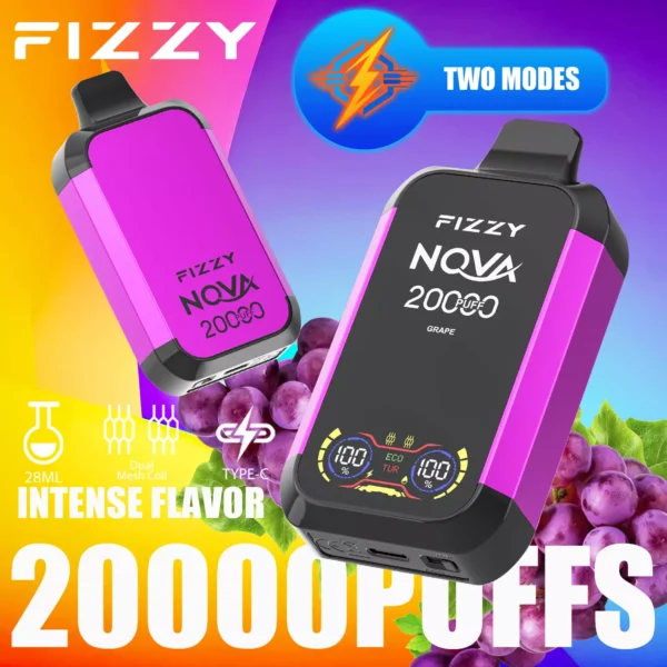 Fizzy Nova 20000 Puffs Dual Mesh 2% 5% Low Nicotine Rechargeable Disposable Vapes Pen Bulk Buy Wholesale - WINGVAPE - 2