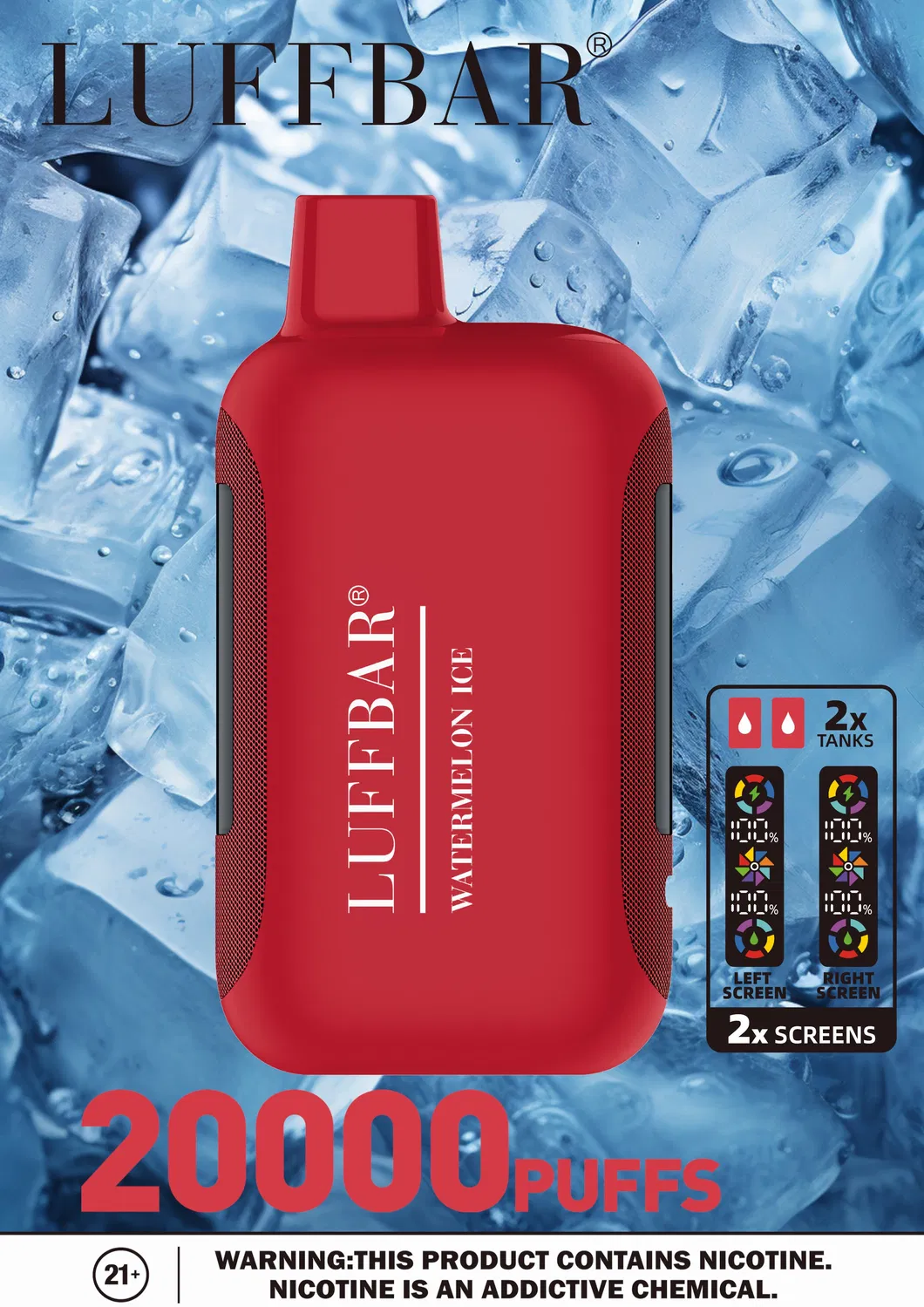 VASY LUFFBAR Dually 20000 Sbuffi Doppio schermo digitale 50mg Penna per vaporizzatori usa e getta ricaricabile a basso contenuto di nicotina Acquista all'ingrosso