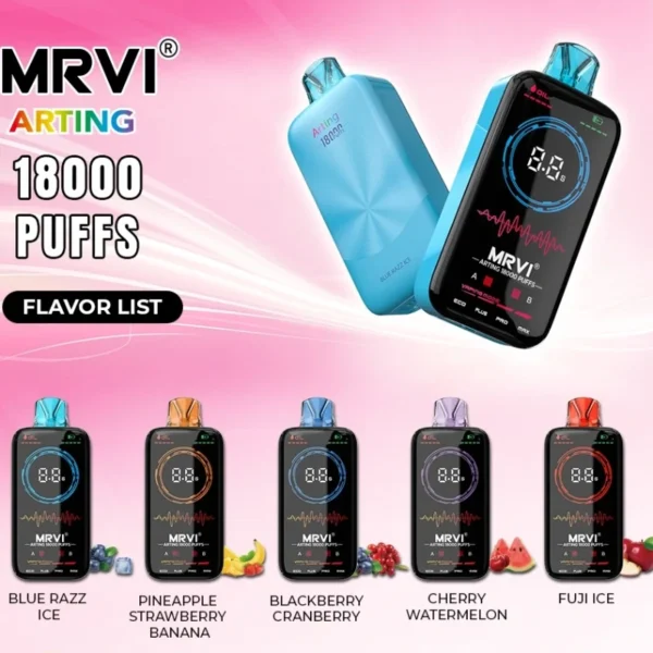 MRVI Arting 18000 Puffs Pantalla completa de malla dual 2% 5% Vapes desechables recargables con bajo contenido de nicotina Pluma Compra a granel al por mayor - WINGVAPE - 1