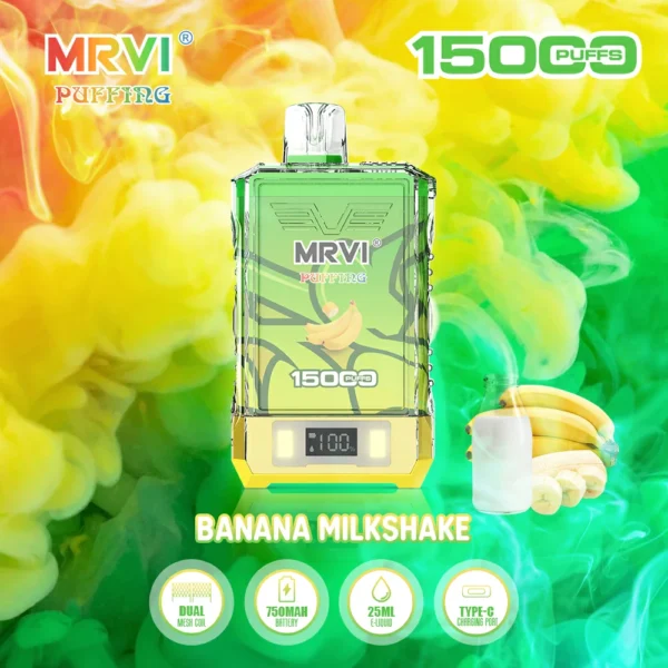 MRVI Puffing 15000 Puffs Pantalla digital de malla dual 2% 5% Vapes desechables recargables con bajo nivel de nicotina Pluma Compra a granel al por mayor - WINGVAPE - 3