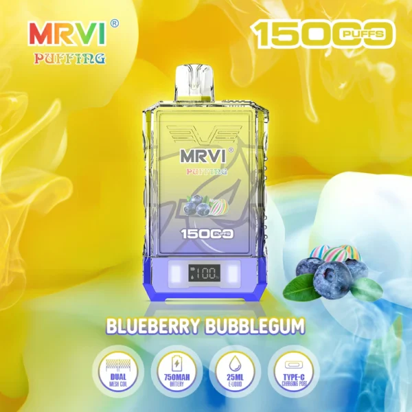 MRVI Puffing 15000 Puffs Pantalla digital de malla dual 2% 5% Vapes desechables recargables con bajo nivel de nicotina Pluma Compra a granel al por mayor - WINGVAPE - 8