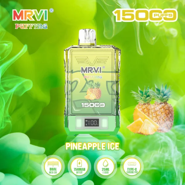 MRVI Puffing 15000 Puffs Pantalla digital de malla dual 2% 5% Vapes desechables recargables con bajo contenido de nicotina Pluma Compra a granel al por mayor - WINGVAPE - 10