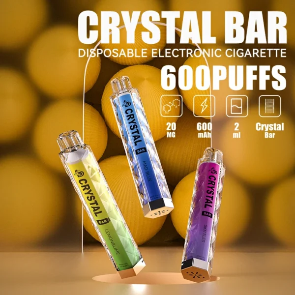 MYDE Crystal Bar 600 Puffs 2% Low Nicotine Disposable Vapes Pen Bulk Buy Wholesale - WINGVAPE - 1