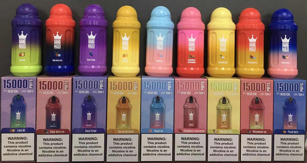AIVONO BANG MAXI 15000 Puffs 0% 2% 3% 5% Alacsony nikotintartalmú újratölthető, eldobható Vapes Pen Tömeges vásárlás Nagyker