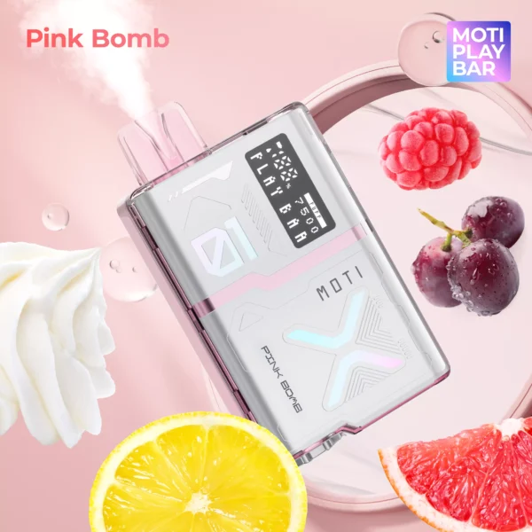 MOTI Play Bar 7500 Puffs Crystal Digital Screen 5% Alacsony nikotintartalmú újratölthető eldobható Vapes Pen Tömeges Vásárlás Nagyker - WINGVAPE - 2